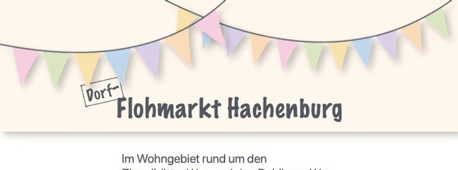 Dorfflohmarkt in Hachenburg am 10.Oktober 2026
