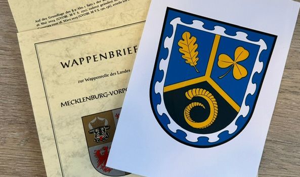 Feierliche Übergabe des Gemeindewappens