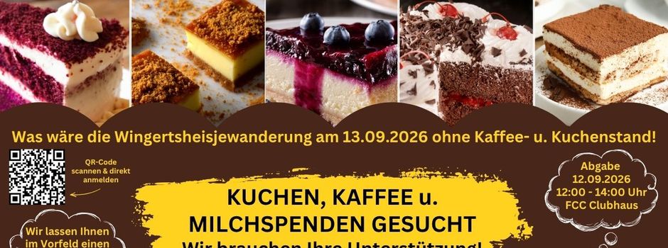 Kuchen, Kaffee u. Milchspenden gesucht