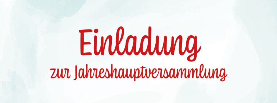 Einladung zur Jahreshauptversammlung des TUS Oberahr
