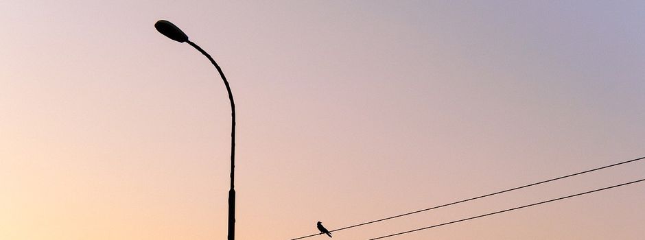 Defekte Straßenbeleuchtung