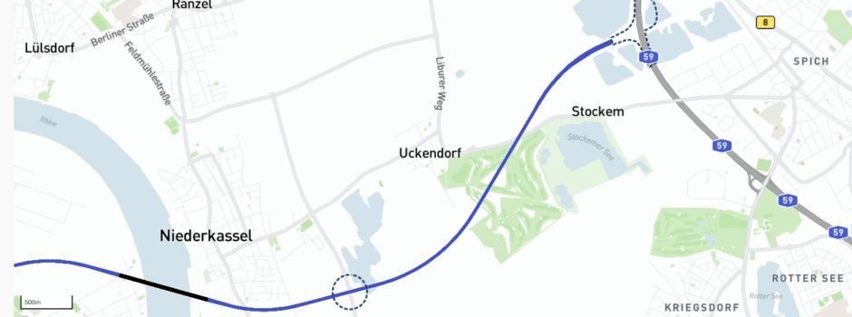 Rheinspange 553 rückt näher an Rheidt und Niederkassel