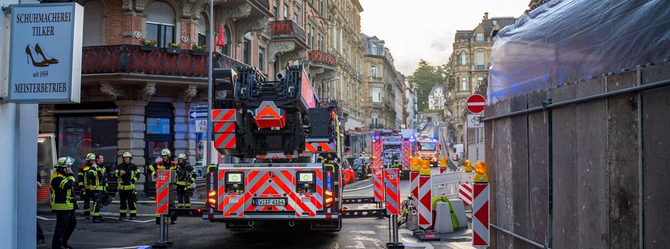 Feuer in Wiesbadener Restaurant am Kochbrunnenplatz