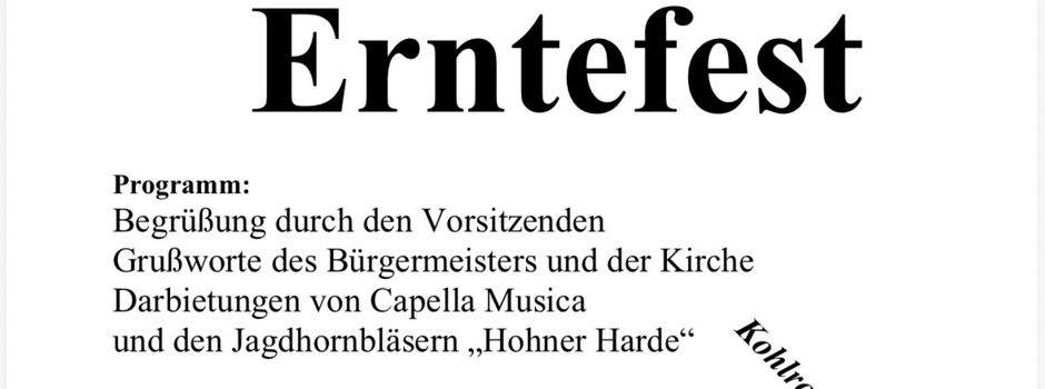 Erntefest vom Heimatverein Hohn e.V.