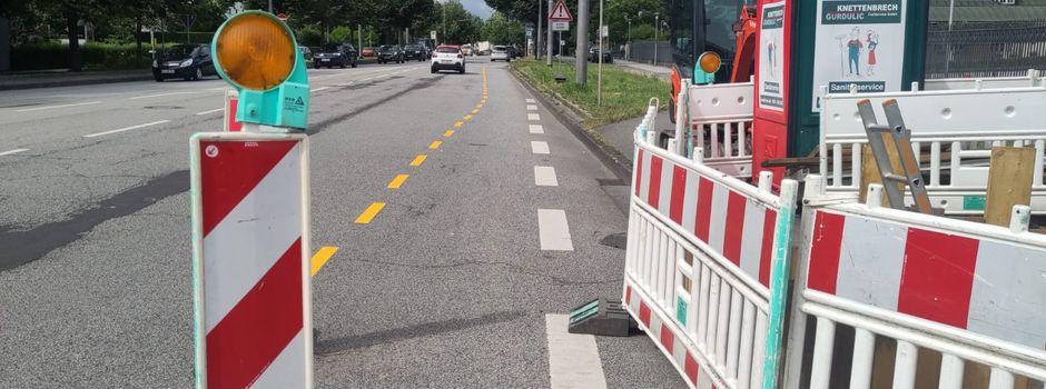 Engpass in Wiesbaden: Was der gelbe Streifen auf der Biebricher Allee bedeutet