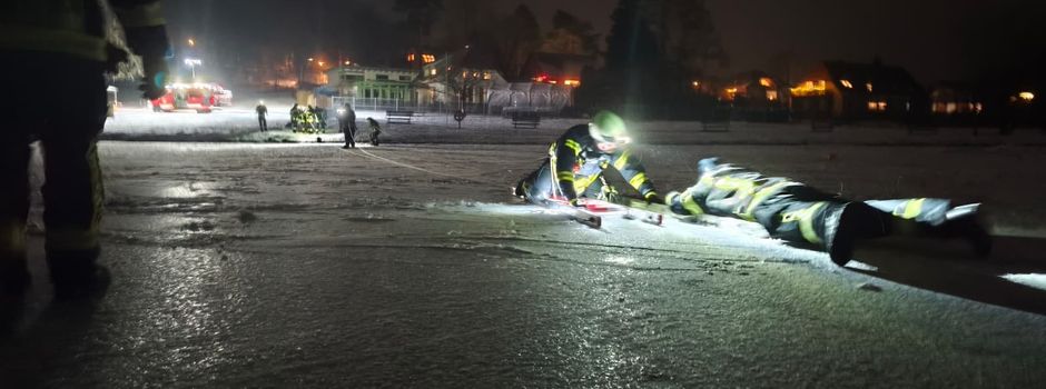Einsatzübung der Feuerwehr Pinnow im Rahmen des Ausbildungsdienstes