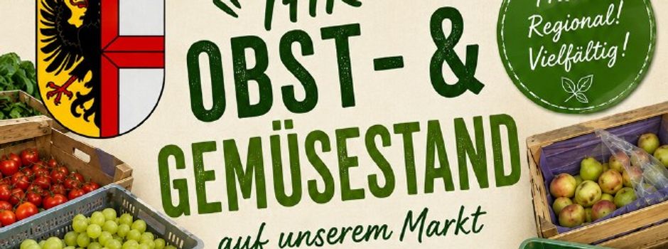 Neu! Obst- und Gemüsestand auf unserem Markt