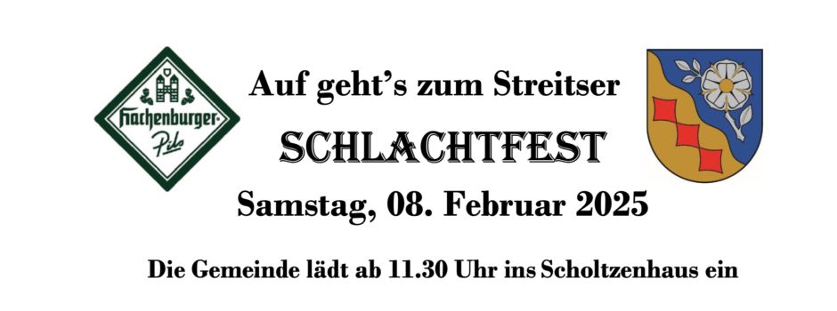 Auf geht’s zum Streitser Schlachtfest