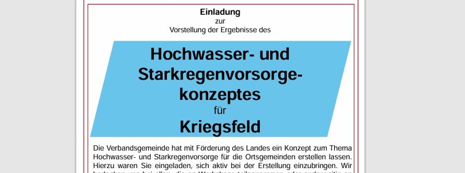 Gemeinschaftsaufgabe
„Hochwasser- und Starkregenvorsorge"