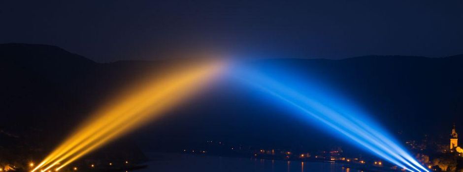 Lichtbrücke zwischen Bingen und Rüdesheim geplant