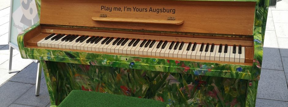 Play Me I'm Yours 2021: Bunte Klaviere zieren Augsburg