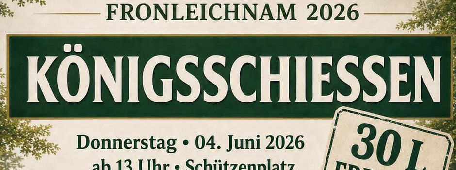 Königsschießen an Fronleichnam in Königsfeld