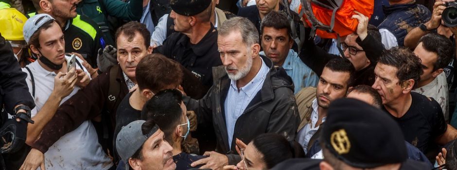 Protest von Unwetter-Opfern: König Felipe zeigt Verständnis