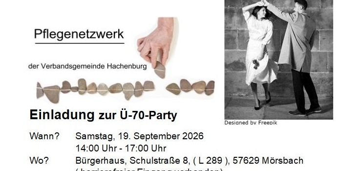 Ü‑70‑Party im Bürgerhaus Mörsbach am 19. September