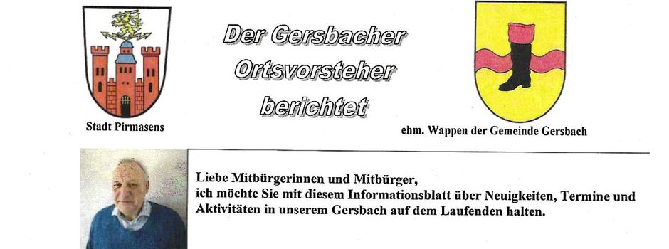 Der Ortsvorsteher informiert