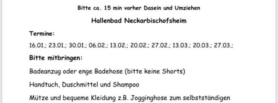 Schwimmkurse in Neckarbischofsheim