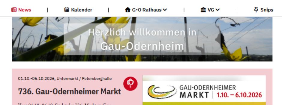 Gau-Odernheim: Hinweise zur Nutzung der App