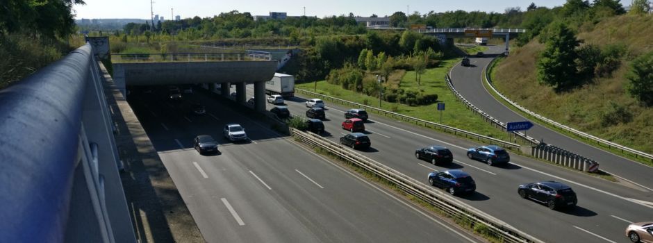 Lange Staus: Autobahntunnel in Mainz Hechtsheim gesperrt