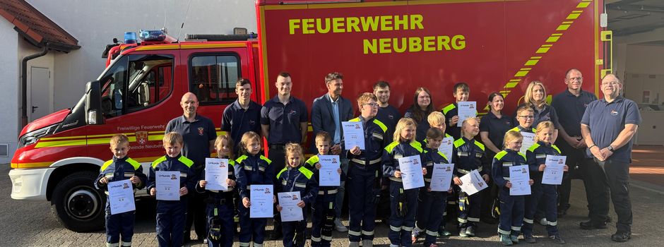 Kinderfeuerwehr erfolgreiche Prüfung der Tatze Stuf 1-3