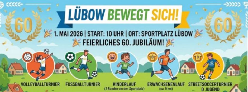 Aufbau für das Dorf- und Sportfest am 1. Mai
