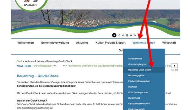 Bauantrag - QuickCheck