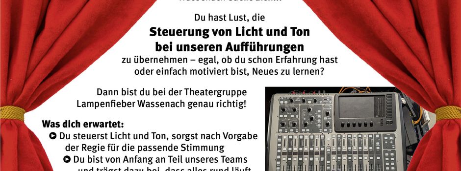 Die Theatergruppe Lampenfieber Wassenach sucht dich ...