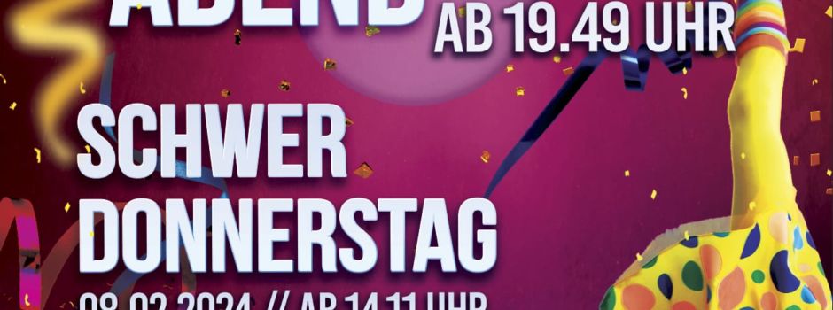Kartenverkauf für den Bunten Abend in der Hochkreuzhalle am 04.01.2024 von 18.00 - 19.00 Uhr