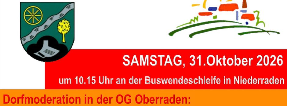 Dorfmoderation Niederraden am 31. Oktober 2026 - Projekttreffen Buswendeschleife Niederraden