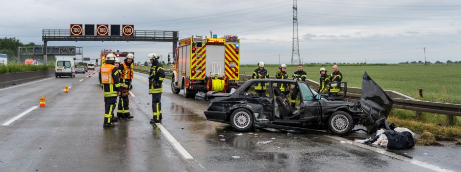 Schwerer Unfall mit mehreren Verletzten auf A3 bei Wiesbaden