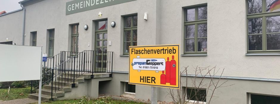 Gasflaschen Vertrieb im Gemeindezentrum