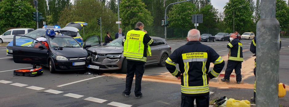 Autounfall auf Hauptstraße in Richtung Ranzel