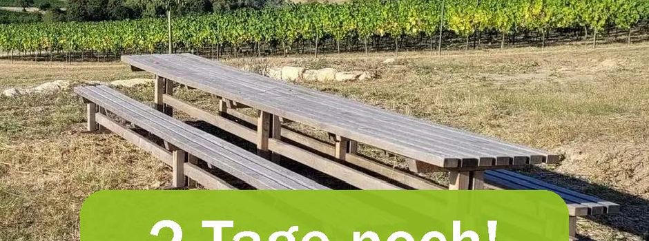 Crowdfunding-Projekt für unsere Überdachung des Tisch des Weines