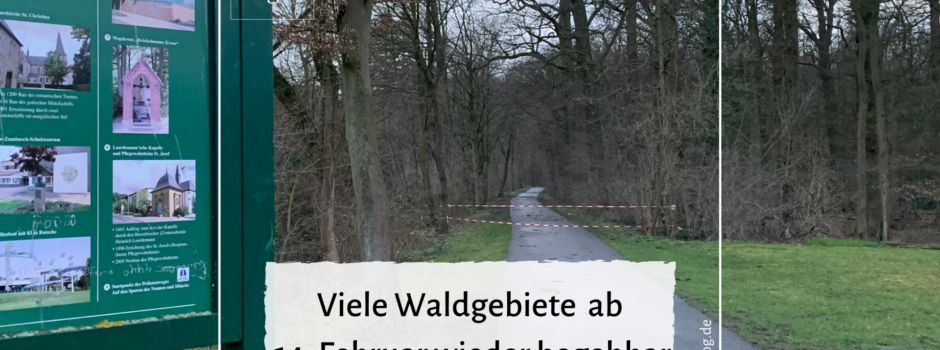 Viele Waldgebiete in Herzebrock-Clarholz ab 14. Februar wieder begehbar