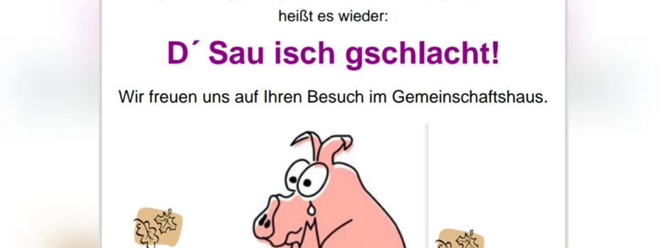 Heute in Helmhof: Schlachtplattenessen des MGV