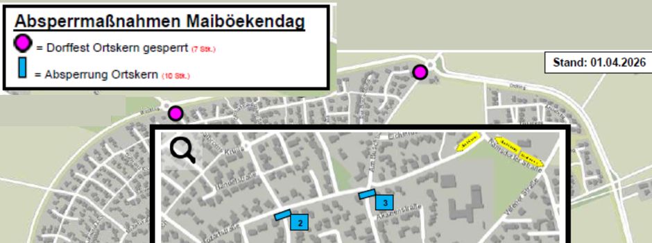 Hinweis zum Maibökentag in Heiden