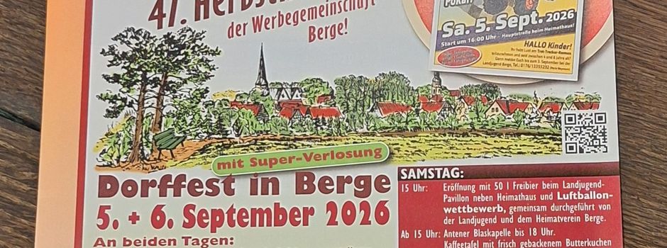 Einladung zum 47. Berger Herbstmarkt