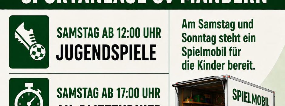 Fussballwochenende Sportanlage Mandern