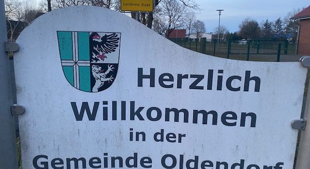 Gelbe Blatt der Gemeinde Oldendorf
