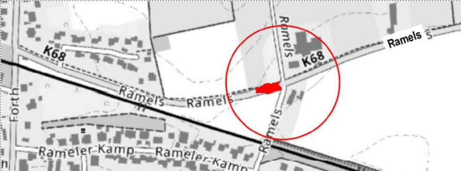 Baumaßnahme an der K 68 in Himmelpforten – Herstellung einer barrierefreien Querungshilfe 