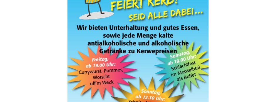 ... wämm is die Kerb!