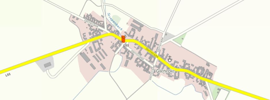 Verkehrsbeeinträchtigung L93 Glienecke