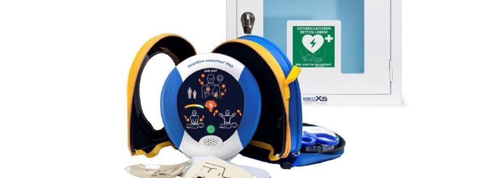 Die Stadt Niddatal bedankt sich bei den Sponsoren für die Anschaﬀung von Deﬁbrillatoren