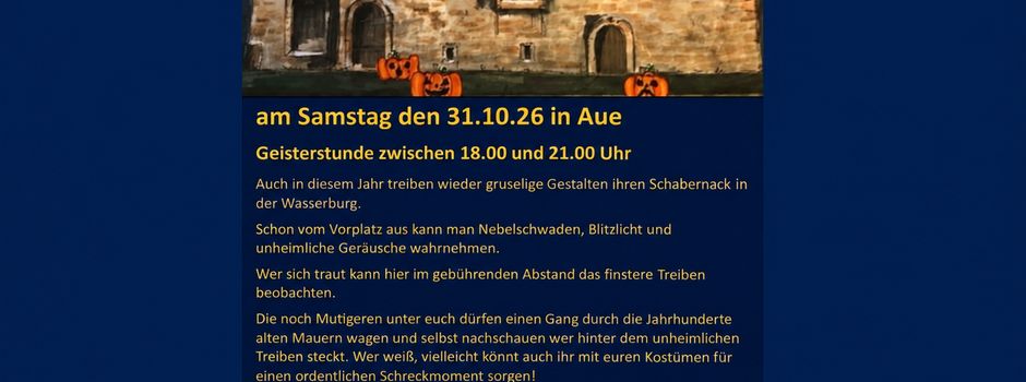 Gruselstunde an der Wasserburg in Aue