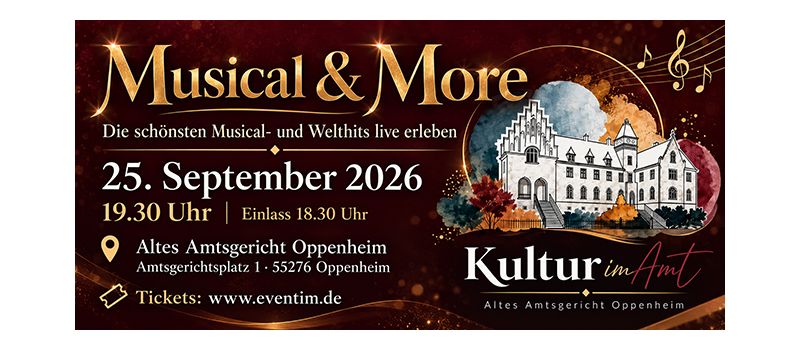 Glanzvolle Melodien im Alten Amtsgericht: „Musical & More“ gastiert in Oppenheim