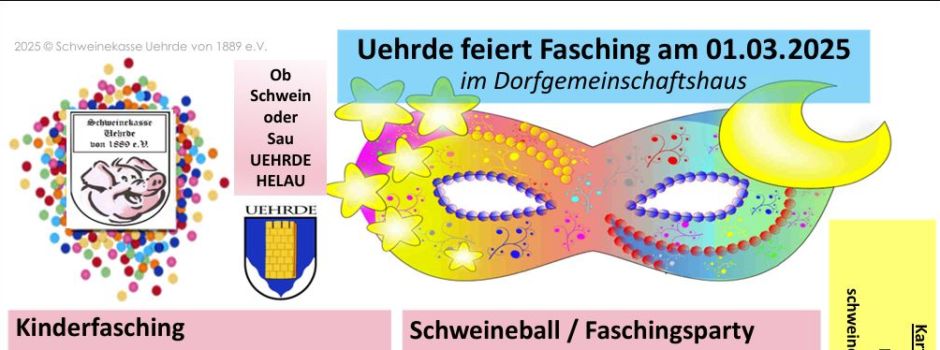 Uehrde feiert am 01.03. Fasching!