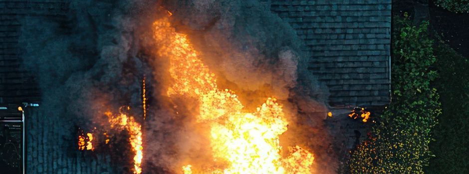 Brand eines Gewächshauses