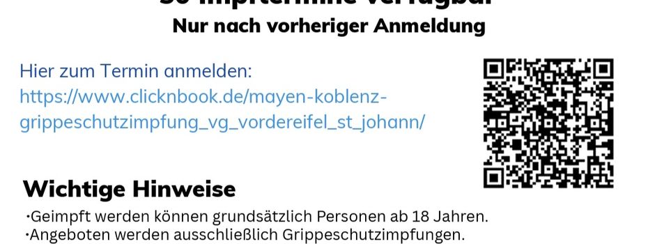 Grippeschutz-Impfaktion in der Vordereifel