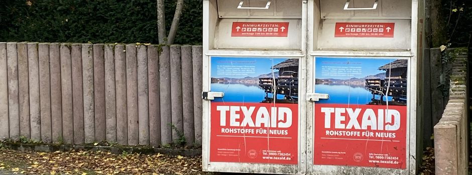 Abbau von Kleidercontainern in Niedernhausen