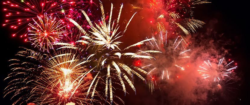 Höhenfeuerwerk zum Jahreswechsel der Gemeinde am 1. Januar 2025 ab ca. 0.15 Uhr