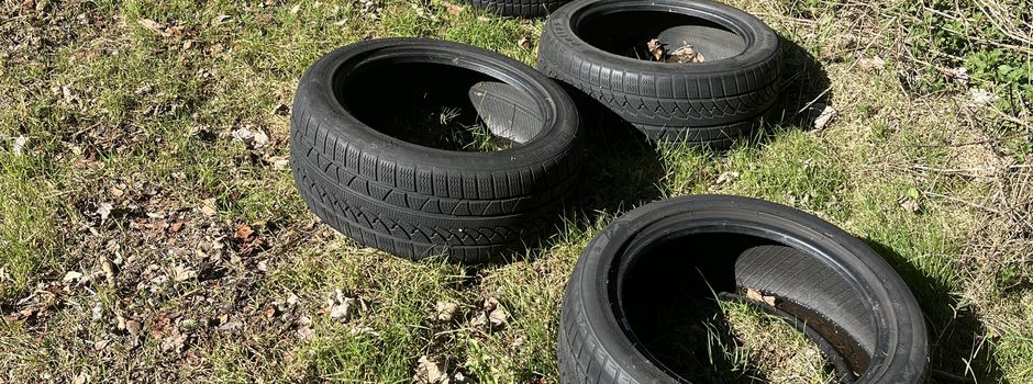 Illegale Reifenentsorgung im Wald